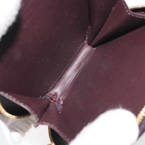 LOUIS VUITTON Vernis Porte Monnaie Ecruil Coin Purse Amarante - Picture 10 of 15